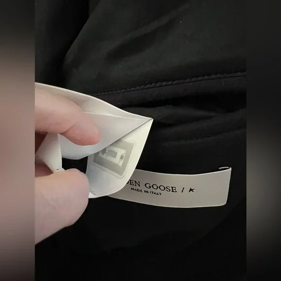 Golden Goose Dirce Navy Cropped Bomber Jacket Size 40 IT New - Picture 14 of 16